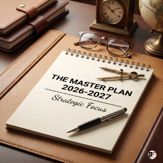 The Master Plan Minimalistisk Typografi Svart Vitt Kalender