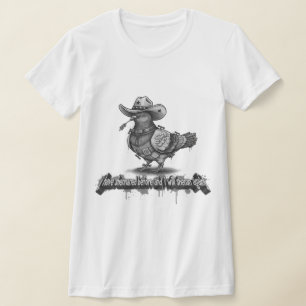 The Maverick Pigeon: 3D Graffiti Monokrom Premiu T Shirt
