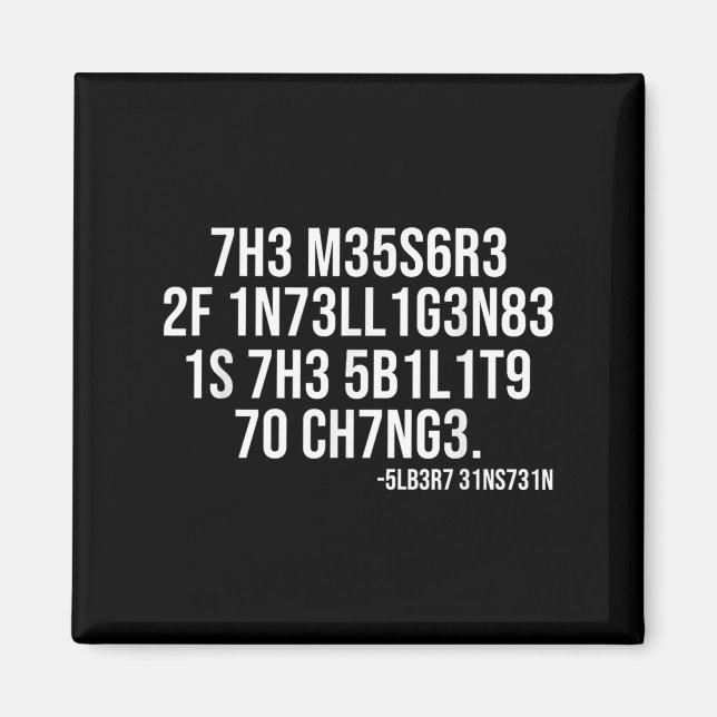The Measure Of Intelligence Coded Motivational Sci Magnet (Framsidan)