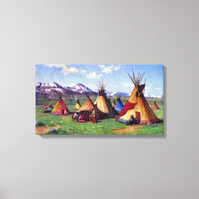 The Medicine Teepee Joseph Henry Sharp 1903  Canvastryck (Framsida)