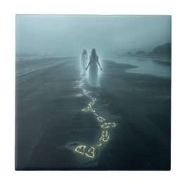 The Meeting on the Misty Shore Kakelplatta