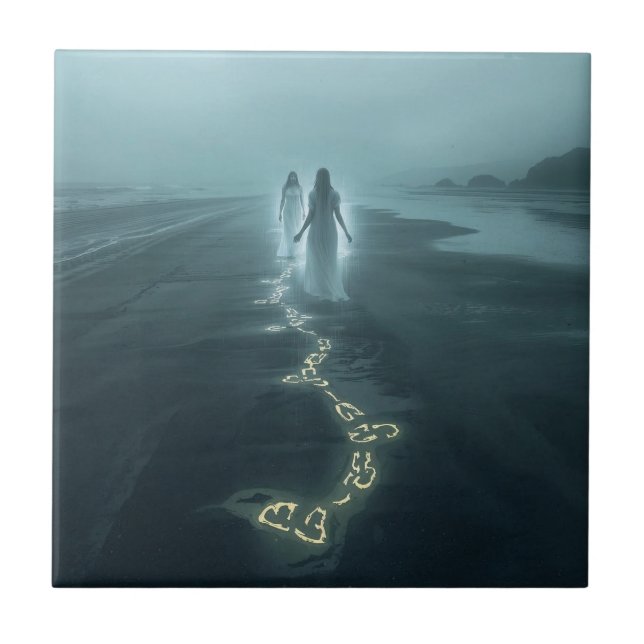 The Meeting on the Misty Shore Kakelplatta (Framsidan)