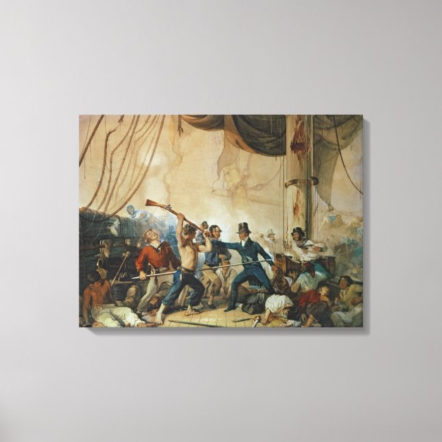 The Melee on board the Chesapeake, 1813 Canvastryck (Framsida)