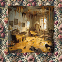 The Melting Room — gotisk surrealistisk canvaskons