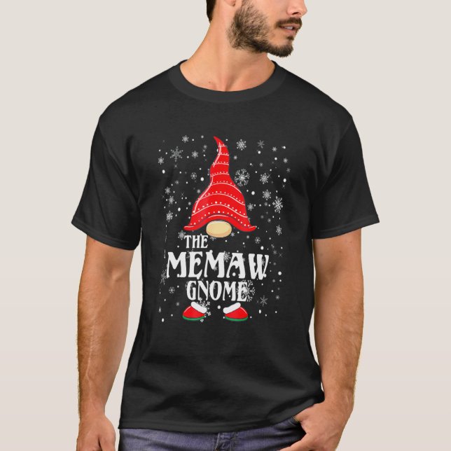 The Memaw Gnome Matching Family Group Christmas Pa T Shirt (Framsida)