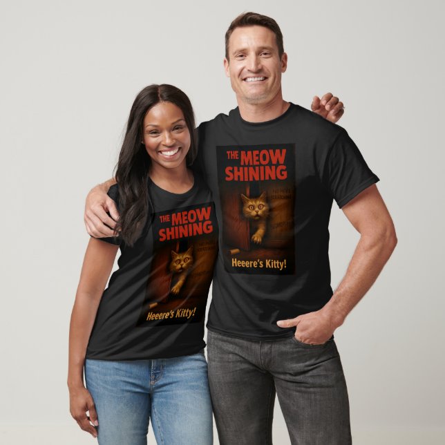 The Meow Shining Cat Parody  T Shirt (Unisex)