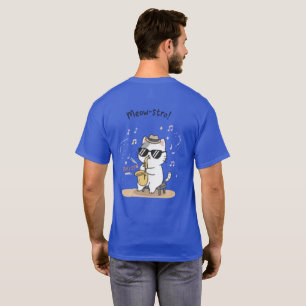 The Meow-stro: Smooth Jazz Saxofon T Shirt