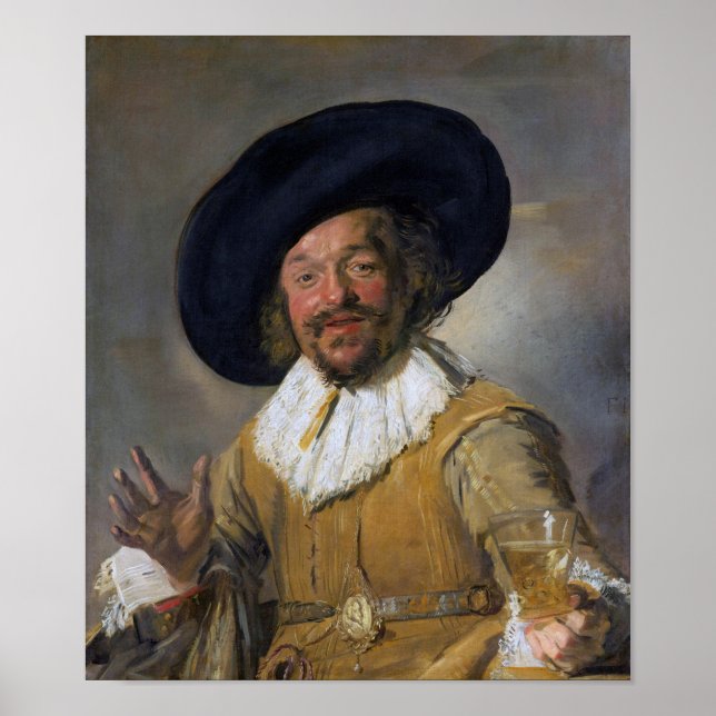 The Merry Drinker, Frans Hals, 1628-1630 Poster (Framsidan)