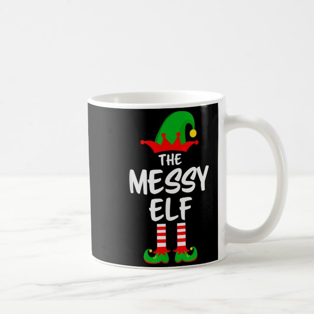 The Messy Elf Matching Family Christmas  Kaffemugg (Höger)