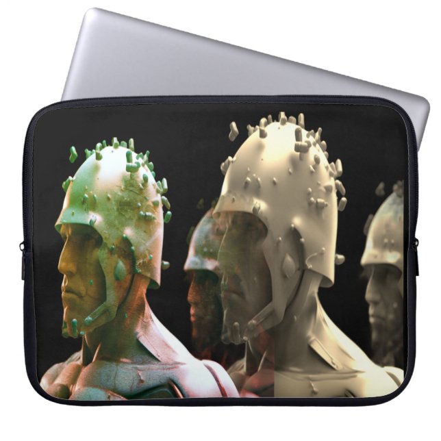 The Metal Army Men on a 15" Laptop Electronics Bag Laptop Fodral (Framsidan)