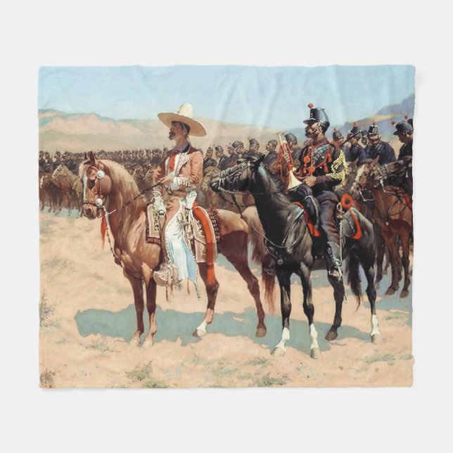 The Mexican Major av Frederic Remington (1889) Fleecefilt (Framsidan (Horisontell))