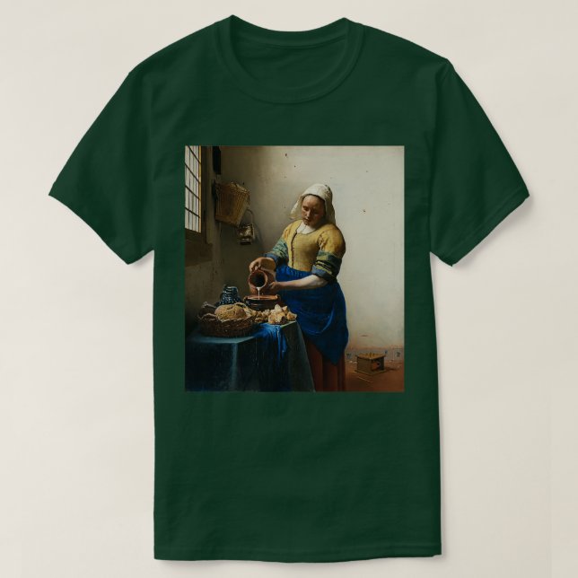 The Milkmaid 1658 Johannes Vermeer T Shirt (Design framsida)