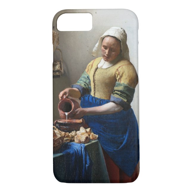 The Milkmaid, Johannes Vermeer, 1657-1658 Case-Mate iPhone Skal (Baksida)