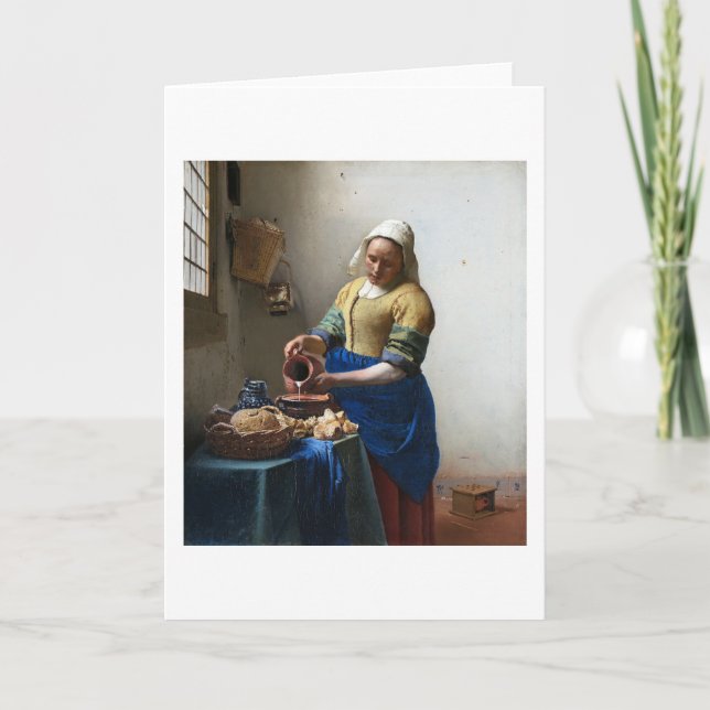 The Milkmaid, Johannes Vermeer, 1657-1658 Kort (Framsida)