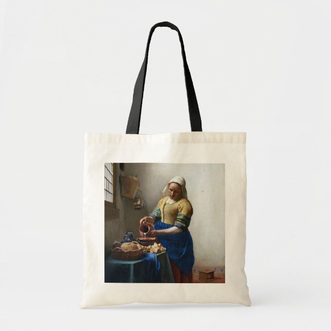 The Milkmaid, Johannes Vermeer, 1657-1658 Tygkasse (Framsidan)