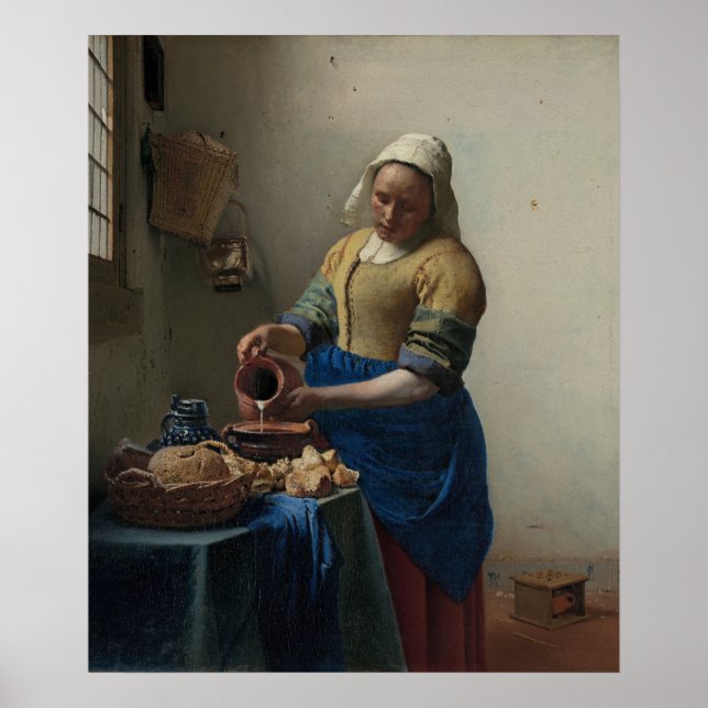 The Milkmaid - Vermeer (1658-59) Poster (Framsidan)
