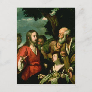 The Miracle of the Loaves and Fishes, 1630 Vykort