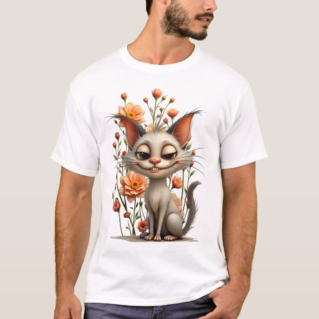 The mischievous cat  t shirt (Framsida)