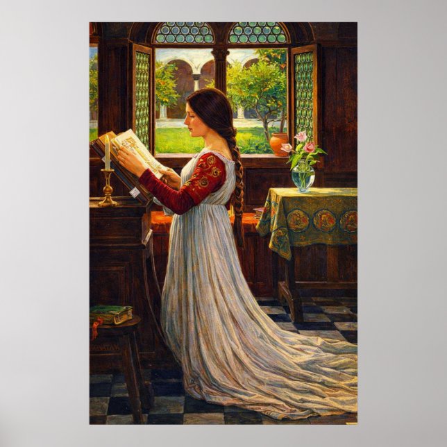 The Missal by John William Waterhouse Poster (Framsidan)