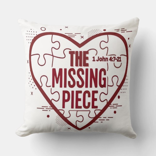 The Missing Piece – Faith Heart Design Kudde (Framsida)