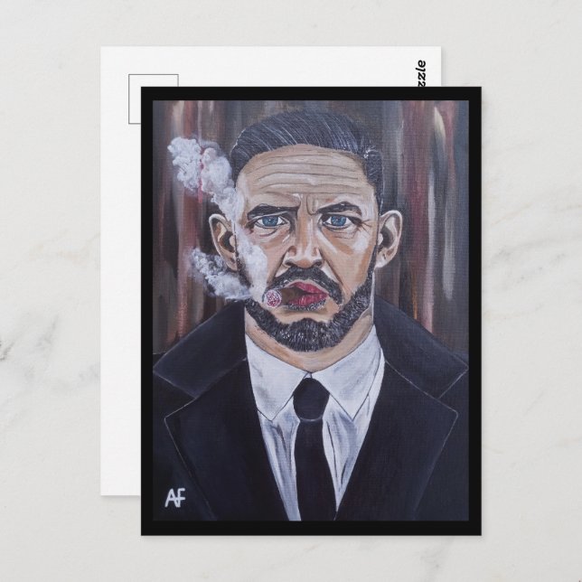 The Mobster Painting by Alfred Fox Vykort (Fram/baksida)