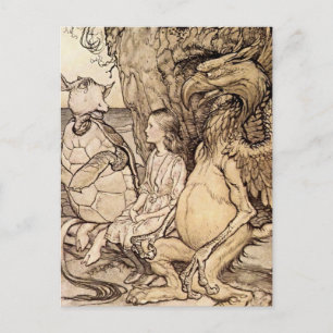 “The Mock Turtles berättelse” av Arthur Rackham Vykort