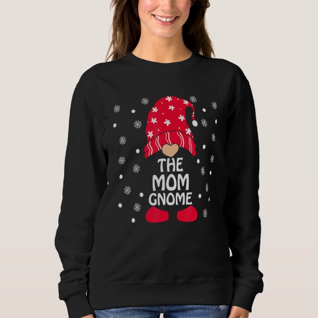The Mom Gnome Matching Family Christmas Pajamas Co T Shirt (Framsida)