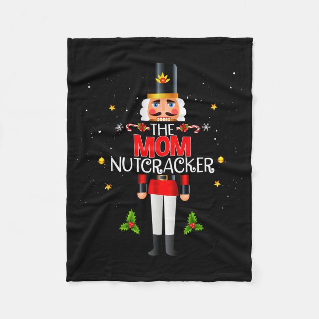 The Mom Nutcracker Group Matching Family Christmas Fleecefilt (Framsidan)