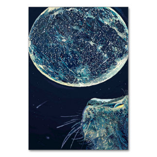The moon and the cat |Cat Lover Bordsnummer