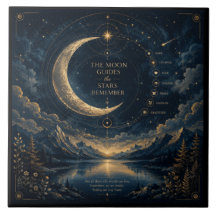 The Moon Guides | Celestial Moon & Stars Art