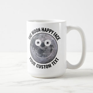 The Moon Happy Face Personalized Custom Large Mug Kaffemugg