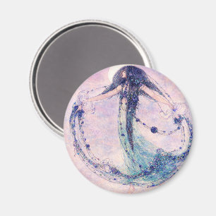 The Moonchild Retro Art Nouveau av Jessie M King Magnet