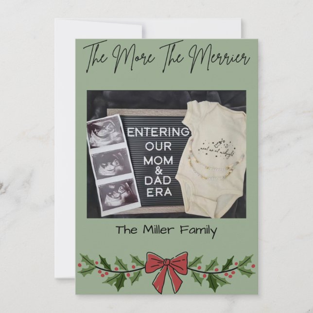 The More The Merrier Christmas Photo Card Julkort (Framsida)