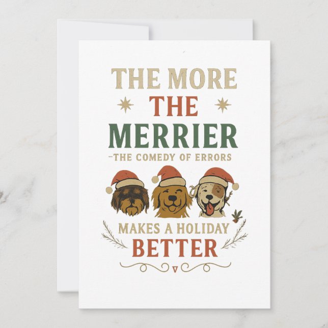 The more the merrier makes the holiday better inbjudningar (Framsida)