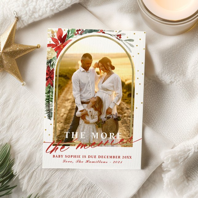 The More The Merrier Pregnancy Announcement  Julkort (Skapare uppladdad)