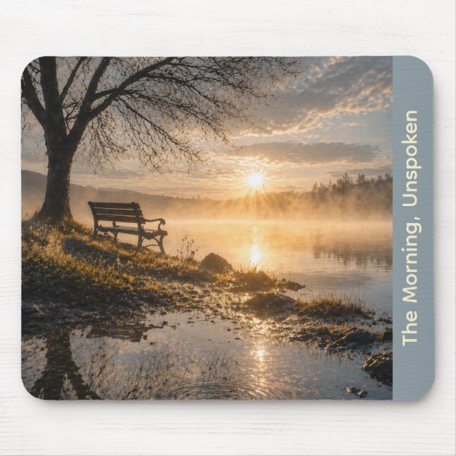 ”The Morning, Unspoken” Lugn soluppgång Musmattor (Framsidan)