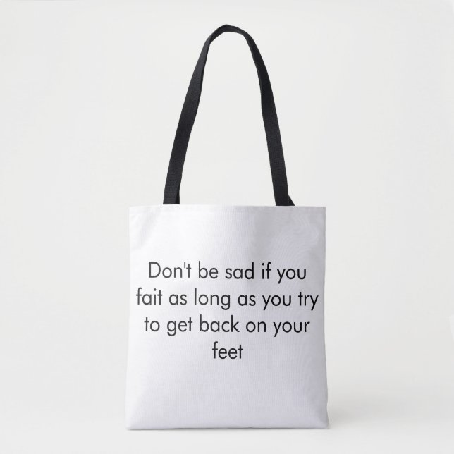 "The Motivational Tote Bag" Tygkasse (Framsida)
