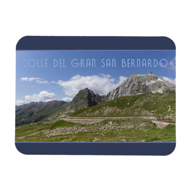 The Mountain Road to Italy, Aosta Valley. Magnet (Horisontell)