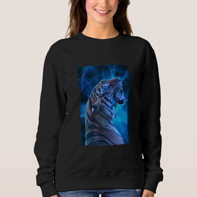 The Mountain White Tigers of Bengal Illustration G T Shirt (Framsida)