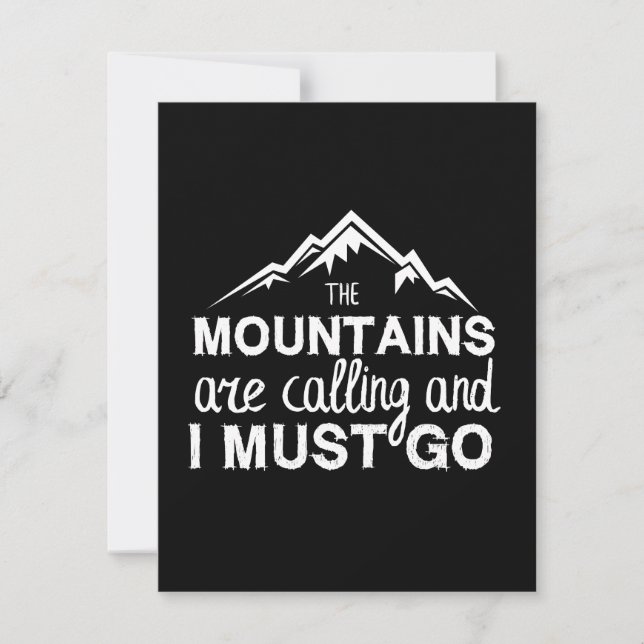 The Mountains Are Calling And I Must Go Spara Datumet (Framsida)