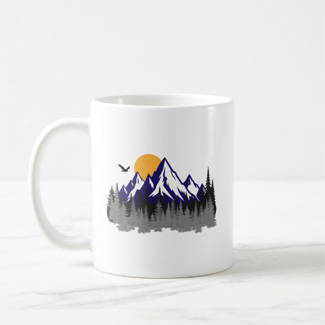 The mountains grafik vandring kaffemugg (Vänster)