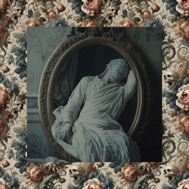 The Mourning After – gotisk viktoriansk duktkonst Canvastryck (The Mourning After + The Chthonic Ossuary)