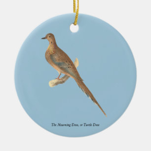 The Mourning Dove (Carolina Turtle Dove) NY Birds Julgransprydnad Keramik