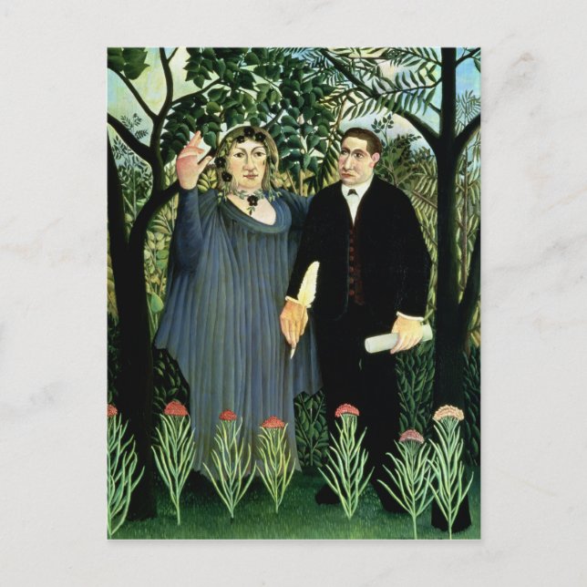 The Muse inspiring the Poet, 1908-09 Vykort (Framsida)