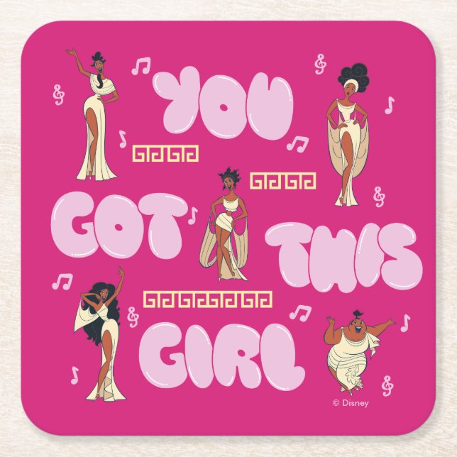 The Muses - You Got This Girl Square Paper Coaster Underlägg Papper Kvadrat (Framsidan)