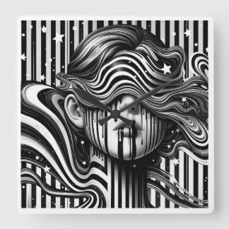 The mystery girl clock fyrkantig klocka