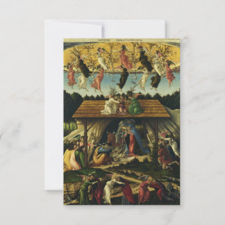 The Mystic Nativity by Sandro Botticelli Holy Card Tack Kort