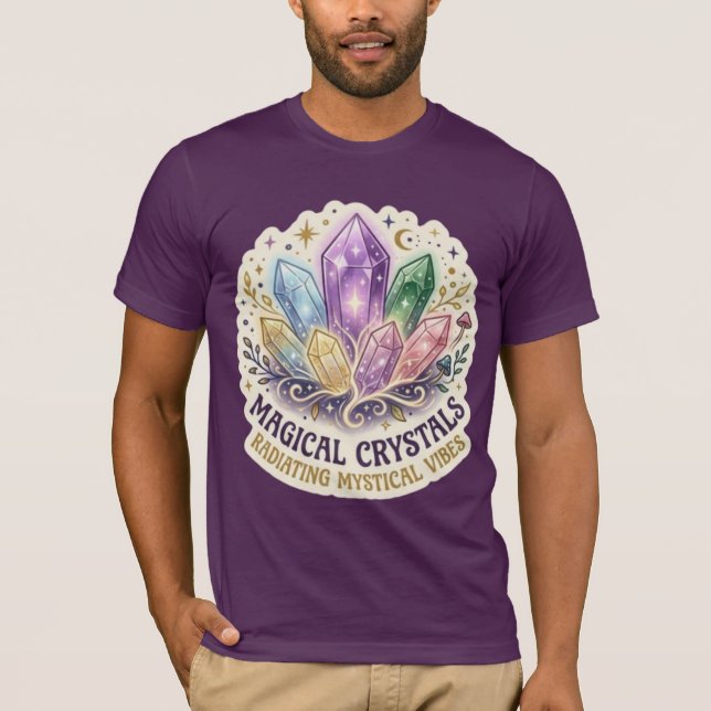 The Mystic Prism | Enchanted Crystal Cluster Graph T Shirt (Framsida)