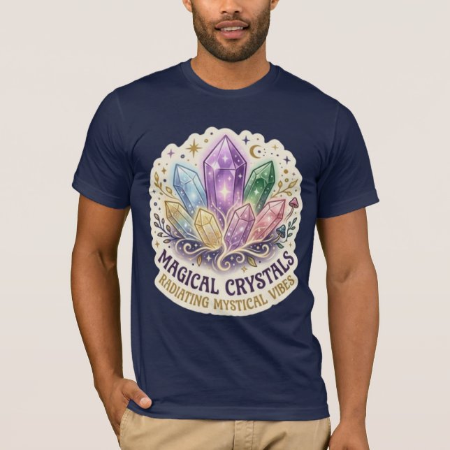 The Mystic Prism | Enchanted Crystal Cluster Graph T Shirt (Framsida)