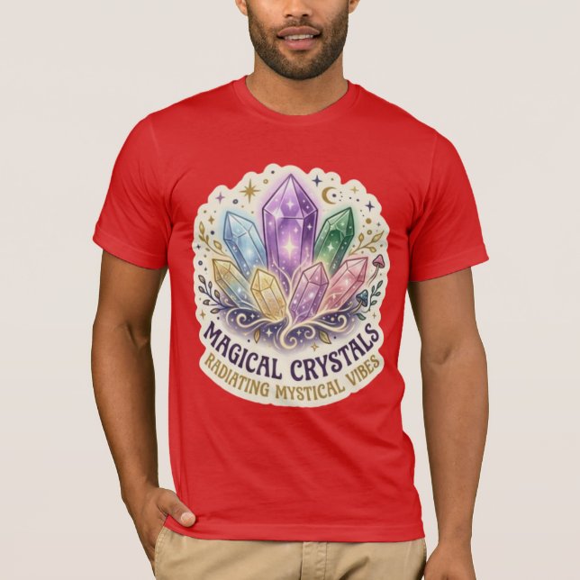 The Mystic Prism | Enchanted Crystal Cluster Graph T Shirt (Framsida)